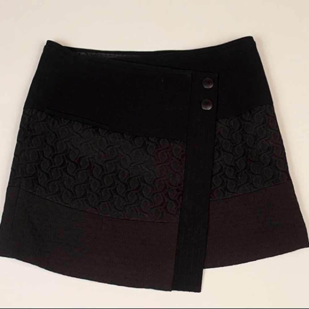 CAbi black asymmetrical skirt xs
